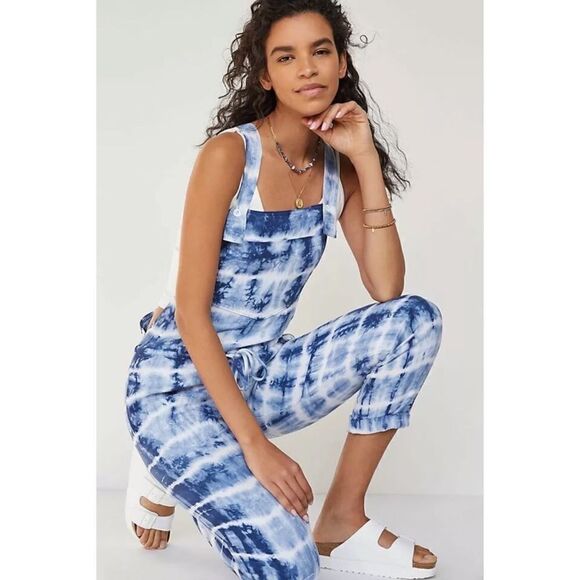Anthropologie - CLOTH & STONE ASTA TIE DYE OVERALLS - Picture 1 of 6